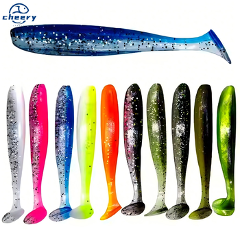 CHEERY T-tail Floating Waterway Soft Plastic Lures Wooden Fish Freshwater Fish Type Soft BAITS Sea Bass Lure Fishing Bait – Soft Lure – view 1