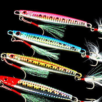 25 40g 60g 80g 100g 120 150g 180g Sinking Luminous Effect Artificial Hard Bait Deep-sea Metal Jigging Jig Fishing Lure for Ocean – Metal Jig – view 1