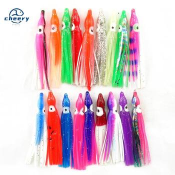 CHEERY Octopus 2-16 Inch Hollow Squid Skirt Bellow Squid Trolling Lure PVC Luminous Skirt Fishing Lure – Trolling Lure – view 1