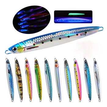 3D UV Printed Luminous 40g/60g/80g/100g Simulate Fish Metal Jig Lure Artificial Bait Slow Fall Pitch Jigging Fishing Jig Lure – Metal Jig – view 1