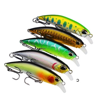 Hot Sale 5cm 7cm Sinking Minnow Plastic Fishing Lure 3D Painted Wholesale Artificial Bait Jigging Lure Made of Steel and ABS – Metal Jig – view 1