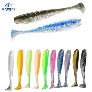 25pcs 50pcs 100pcs 6cm 7cm 9.5cm Soft Fishing Lure Set Lead Head Hook Set 10 Colors T Tail Bionic Artificial Soft Baits – Soft Lure – view 1