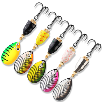 10g Spoon Spinner Fishing Lure Metal Inline Spinning Bait Blade Spoon Lure with Treble Hook for Bass – Metal Jig – view 1
