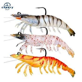 CHEERY Fishing Lurs Soft Shrimp Lure With Hook 9mm/12g Mini Silica Gel Artificial Bait Fishing Lures Bait – Soft Lure – view 1