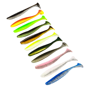 High Quality 55mm 70mm 90mm 120mm 10 Colors Soft Plastic Fishing Lure T Tail Soft Bait Paddle Tail Soft Plastics Lure – Soft Lure – view 1