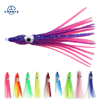 CHEERY 5-30cm Rubber Squid Skirts Octopus Soft Fishing Lures Tuna Sailfish Baits Mix Colors – Soft Lure – view 1