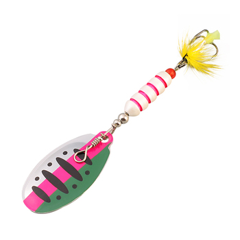 Stock 90mm 7g 5pcs Set Spinner Spoon Lure Strong Reflection Fishing Spinner Lures Pesca Fishing Lures Spinner Bait Lures – Metal Jig – view 1