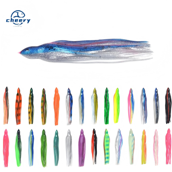 Cheery UV Enhanced Soft Plastic Replacement Big Game Trolling Squid Fishing Lure Rubber Skirts – Soft Lure – view 1