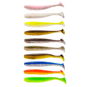12cm Silicone PVC Saltwater Swimbait T-Tail Soft Bait Fishing Lure Double Color Worm Grub Paddle Tail Plastic – Soft Lure – view 1