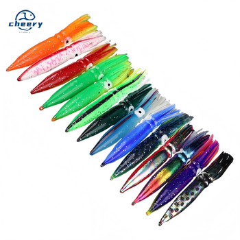 CHEERY Soft Squid Skirt 9/7.5cm Luminous Artificial Octopus Fishing Lure Trolling Baits XX-113 – Soft Lure – view 1
