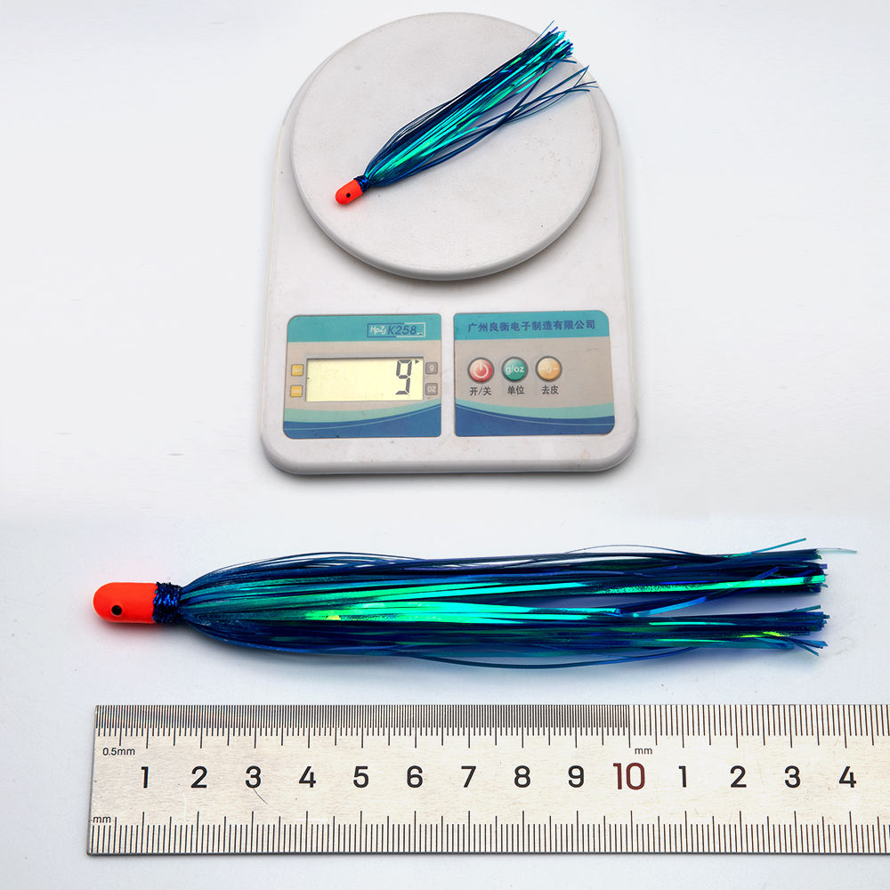 CHEERY Tuna Jig Fishing Lure Mylar Flasher Bucktail Tinsel Fly Tying Material for Bass Rig Flash Shiner Teaser – Octopus Skirt – view 3