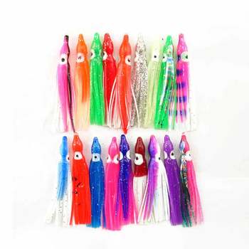 5Cm Squid Skirts Soft Lure Pesca Night Fishing Lure Octopus Rubber Lumo Squid Skirt for Tuna Sai – Soft Lure – view 1