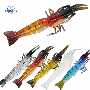 CHEERY Highly Simulated 9cm 3.8 Grams Soft Bait Shrimp/Luya Carp Target Species Bottom Shrimp Hook Slot Plastic for Cross-Border – Soft Lure – view 1
