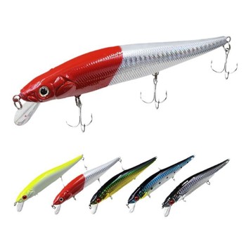 22g 14cm Long Casting Sea Bass Fishing Lure Big Minnow ABS Hard Bait with Built-In Ball Bearing for Bottom Fishing Pike Carp – Minnow – view 1