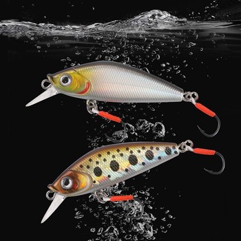 Mini Silver Single Hook Artificial Hard Bait Micro Lure Topmouth Culter Bass Whitebait Mouth Plastic Material Bottom Fishing – Hard Lure – view 1