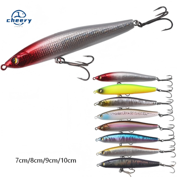 Cheery Casting Lure Whitefish Crank Bait for Saltwater Fish Vibrating Sinking Pencil Bait for Bass Mandarin Fish Marlin – Pencil – view 1