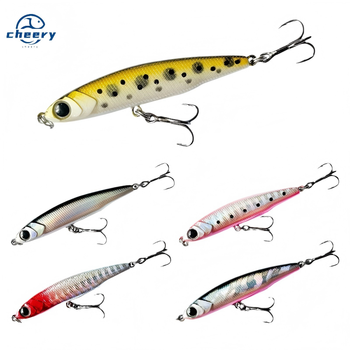 Cheery Long Casting Full Swim Layer Lure Bait Small Silver Micro-Vibrating Sinking Pencil Lure Carp ABS Red Snapper for Bottom – Pencil – view 1