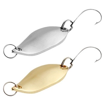 Metal Single Hook Lure 2.5/3.5/5g Fishing Bait Iron Spoon-Shaped Spinner for Saltwater Fish Zander Salmon Swim Baits Bait – Metal Jig – view 1