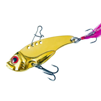 Long-Range 7G/12G Treble Hook Bass Fish Bait Full Swim Layer Vib Hair Bionic Sequin Bait Freshwater Seawater Bionic Bait Metal – Metal Jig – view 1
