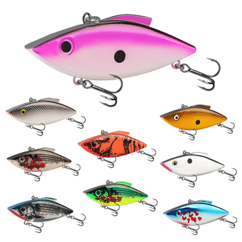 Cheery 65mm 75mm Bionic Vibs Double Hook Crankbait Reflective ABS Hard Lure Fishing for Perch Snapper Tilapia Bream River Stream – Hard Lure – view 1