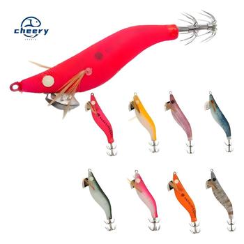 Cheery Luminous Silicone Squid Jig and Shrimp Egi Lure 65mm 79mm 93mm Artificial Hard Bait for River Fishing – Soft Lure – view 1