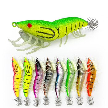 Cheery New Luminous Squid Hook Realistic Bait Shrimp Lure with Soft Feet Plastic Fishing Lure – Soft Lure – view 1