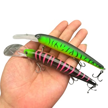 Top Right M062 20g 120mm Bandit Walleye Deep Diver Floating Minnow Lure ABS Artificial Jerkbait for Bass Pike Fishing in Rivers – Minnow – view 1