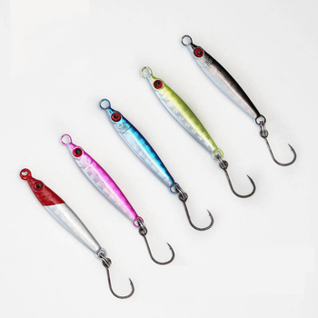 Cheery Mini Jig Fishing Lure 3G 5G Spinnerbait Spoon Small Metal Ice Fishing Jigs for Trout Bass Made of Durable Silicone – Soft Lure – view 1