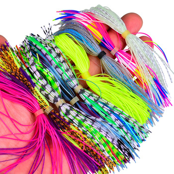 Cheery Novelty 50-Stock Silicone Clamp Skirt Fishing Lure Accessories Replacement Spinnerbait for Marlin for River Position – Soft Lure – view 1