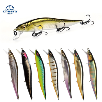 Cheery ONETEN Small Fish Floating Fishing Lure 9.8 cm 10.5g M097 Cherry Corner Silicone for Swimming in River Visual Effect – Soft Lure – view 1