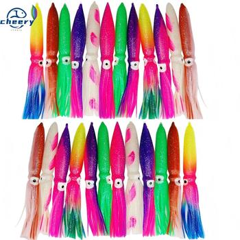 Cheery 9 Inch Artificial Soft Bait Trolling Lure Fishing Tackle for Tuna & Marlin PVC Octopus & Squid for River Use – Soft Lure – view 1