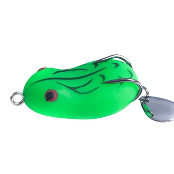 Cheery 4.5cm/5.4G 5cm/11.5G Top Water Frog Soft Bait Artificial Silicone with Double Hook for River Fishing – Soft Lure – view 1