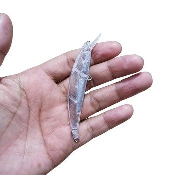 Cheery 9cm 12G Spearhead Series Embryo DIY Discoloration ABS Minnow Lure for Marlin Perch Sinking Min Fish Bait Blank – Minnow – view 1