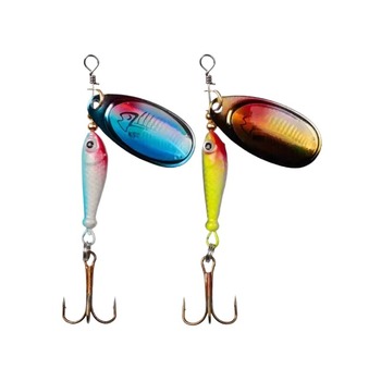 Cheery Spoon Printed Carp Bait Artificial Hard Bait with Treble Hook and Wobble Feeder Metal Bait for Fishing – Metal Jig – view 1