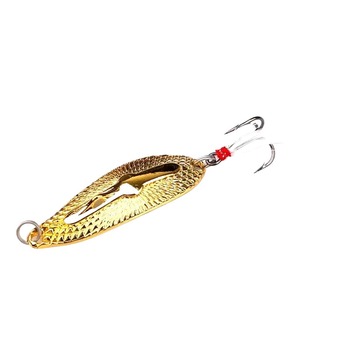 Cheery Stainless Steel 5G/7G/10.5G/14G Leech Metal Spoon Bait Feather Hook for Bass Fishing Ice Fishing Spinner Bait Technique – Metal Jig – view 1