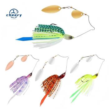Cheery 5G 7G 10G 14G Silicone Spinner Bait Artificial Hum Bait with Rubber Skirt and Metal Spoon Fishing Accessories – Soft Lure – view 1
