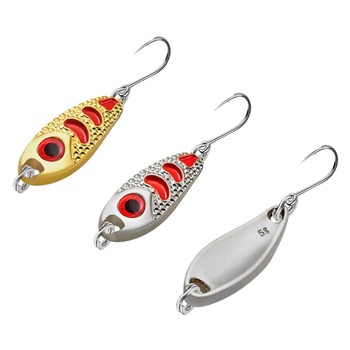 Cheery Small Shape Hard Metal Bait Upper Right Sp314 Sequin Spinner with Strong Hook for River Fishing Made of Durable Silicone – Soft Lure – view 1