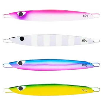 Cheery GS New OEM Slow Pitch Jigging Fishing Lure 60g 80g 130g 150g Metal Fast Sinking Jigs UV Glow Bait Electroplating – Metal Jig – view 1