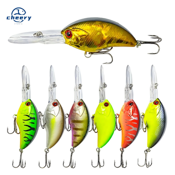 Cheery 11.4G 55mm Hard Bait Crank Bait Top Water Artificial Salt Water Bass Made From Silicone Minnow Lure – Soft Lure – view 1