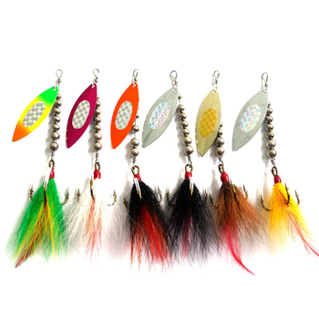 Wholesale Cheery 21g 18mm Multicolor Bass Spinner Baits Factory OEM Lure Fishing Spoons for Perch Trout Rivers Lakes Float – Metal Jig – view 1