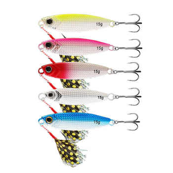 Cheery Palmer 1-1.3cm 3D Eyes Metal Jig Bionic Set 10g 15g 20g Iron Plate Hard Fishing Lures 5pcs Artificial Fishing Lure High – Metal Jig – view 1