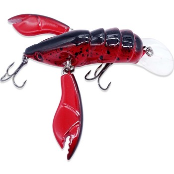 Cross-border Hot-selling Freshwater Crayfish Hard Bait ABS Swing Activity Double Clamp Wholesale River and Lake – Hard Lure – view 1