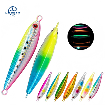 Cheery New Fishing Lures Metal Jigs 60g 80g 100g Slow Pitch Jigging Lure With Glow Zebra Lead Fish Metal Slow Jig – Metal Jig – view 1