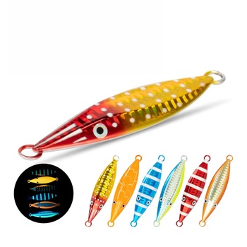 Fishing Metal Jig Slow Jig Lure 60g 80g 100g 150g Pitch UV Glow Alloy Switch Jig Lead Bait Saltwater Fishing Lures – Metal Jig – view 1