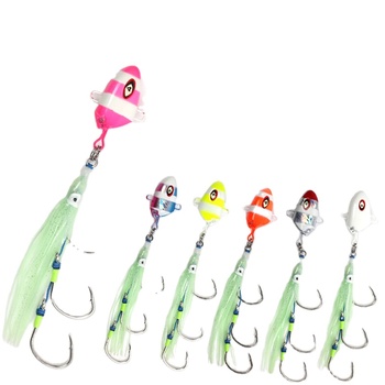 OEM Gang Hook Rig Metal Jig Assist Hook Kabura Slow Jig Head Inchiku Luminous Saltwater Fishing Metal Jig Lure – Metal Jig – view 1