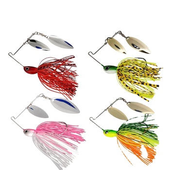 ST006 Fishing Lure UV Effect 5g 7g 10g Crushed Skirt Rubber Jig Skirt Spinner Spoon Buzz Bait Rotating Sequin Accessories – Soft Lure – view 1