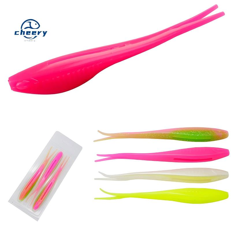 CHEERY 17cm 15.5g TPR Soft Plastic Bait Y-Shape Fork Tail Bass Fishing Texas Rig Artificial Lure – Worms & Grubs – view 1