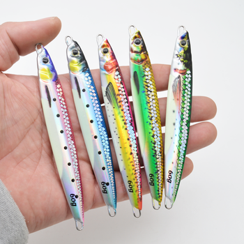 60g 3D Printed Mackerel Needle Speed Scale Saltwater Jigging Lure Vertical Metal Jig Luminous Uv Glow pink – Metal Jig – view 1