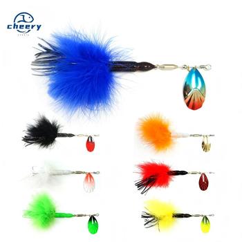 CHEERY Spinner Bait 29g 20cm Popular High Quality China Customize Musky Pike Fishing Feather Metal Feather Hook Treble Hook – Metal Jig – view 1