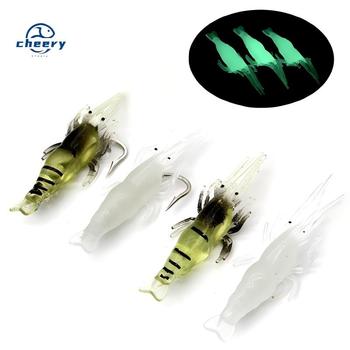 Cheery 4cm 1g Silicone Artificial Soft Shrimp Lure for Bass-Top/Mid/Bottom Baits Hookless for Stream Lake & Ocean Fishing – Soft Lure – view 1